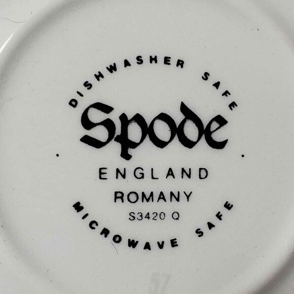 Spode Teacup and Saucer Romany Pink Blue Yellow Flowers - Picture 6 of 7